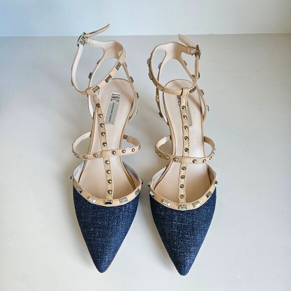 I.N.C. Evening Sling Back Heel Pumps with Straps - Picture 1 of 9
